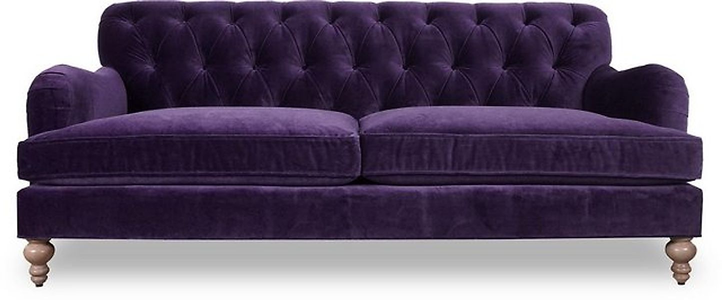 JVmoebel Sofa Design Sofa 3 Sitzer Lila Chesterfield Stoff Couch Sofa Polst günstig online kaufen