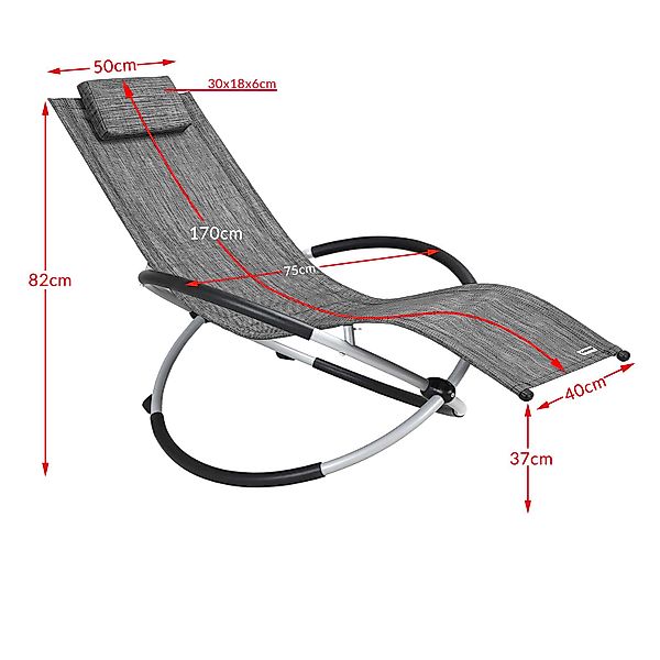 Casaria Gartenliege Neapel, Klappbar Sonnenliege für günstig online kaufen