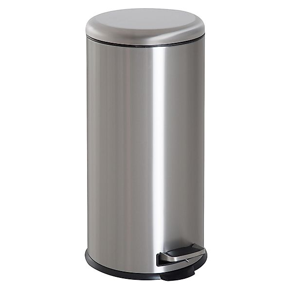 HOMCOM Treteimer 30L Edelstahl Pedal-Mülleimer mit Inneneimer Klappdeckel h günstig online kaufen