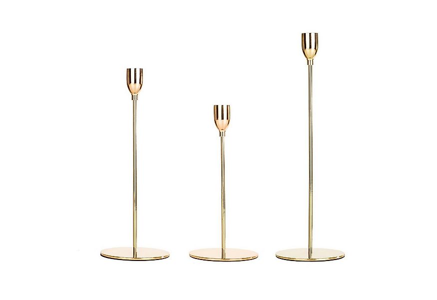 MARELIDA Kerzenhalter Stabkerzenhalter rosé Kerzenständer Tafelkerzenhalter günstig online kaufen