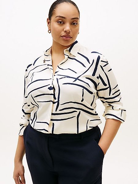 Tommy Hilfiger Curve Hemdbluse CRV VIS TWILL BUTTON UP SHIRT in großen Größ günstig online kaufen