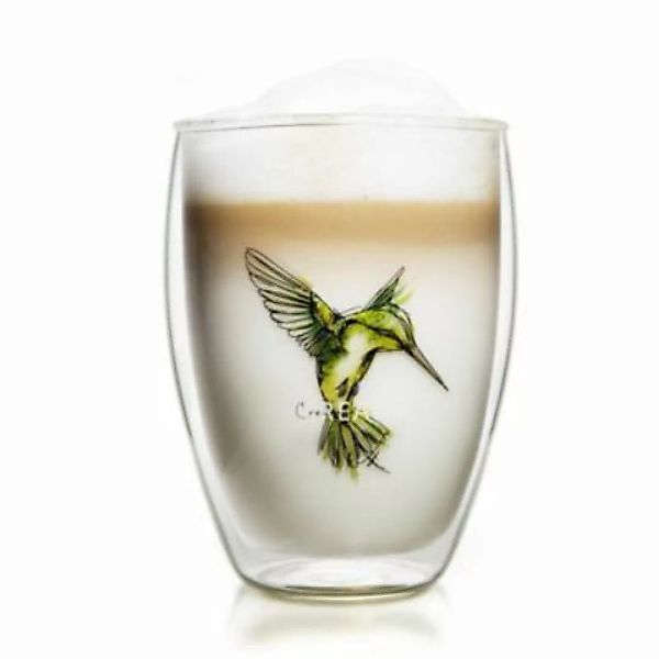 Creano Doppelwandglas hummi, 250ml Kaffeebecher grün günstig online kaufen