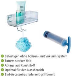WENKO Duschablage Vacuum-Loc Quadro, 1 Etage günstig online kaufen