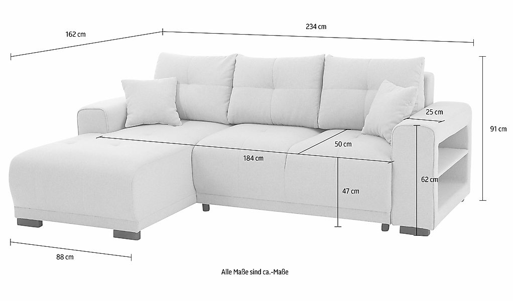 Home affaire Ecksofa Viborg L-Form, mit günstig online kaufen