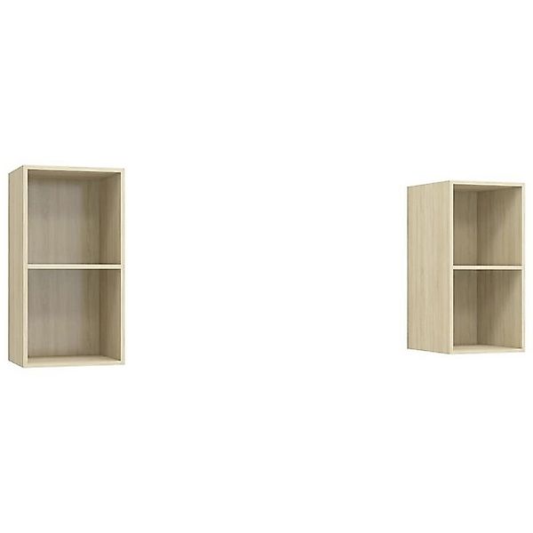 furnicato TV-Schrank TV-Wandschränke 2 Stk. Sonoma-Eiche Holzwerkstoff (1-S günstig online kaufen