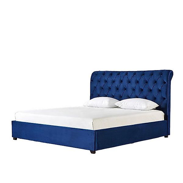 Xlmoebel Bett Neues Schlafzimmerbett in Blau mit Chesterfield-Polsterung au günstig online kaufen