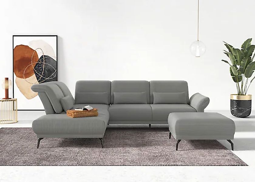 Home affaire Ecksofa »Coco L-Form« Sitztiefen-, Arm- und Kopfteilverstellun günstig online kaufen