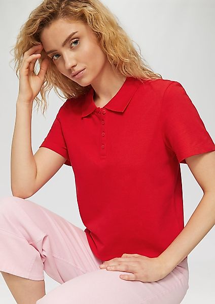 s.Oliver Kurzarmshirt Polo-Shirt Piqué-Poloshirt aus Baumwollmix günstig online kaufen