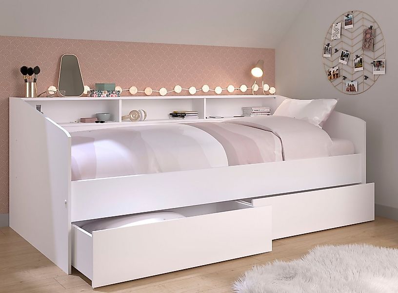 Parisot Stauraumbett Sleep, Daybed, Kinderbett, Rückwand der Regale drehbar günstig online kaufen