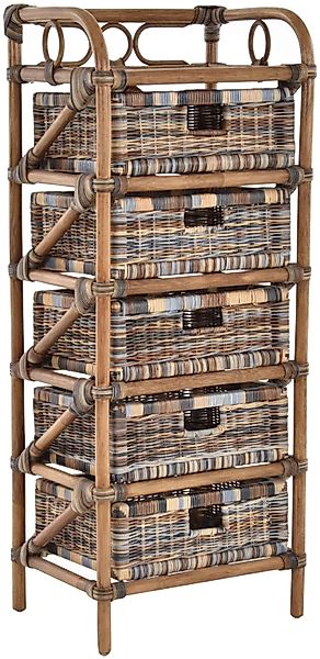 Krines Home Badregal Rattan Standregal Kommode günstig online kaufen