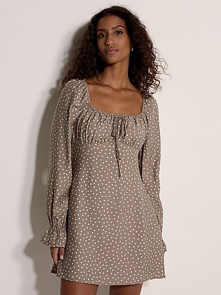 Apricot Minikleid Minikleid mit Polka-Dot-Muster mit Reißverschluss günstig online kaufen