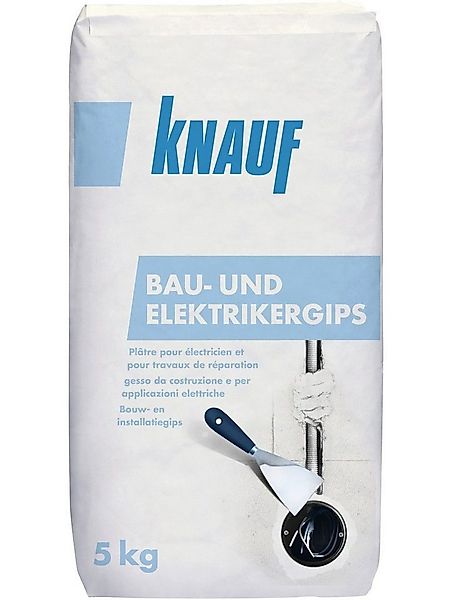 KNAUF Gipsputz Knauf Bau- und Elektrikergips hellgrau, 5 kg günstig online kaufen