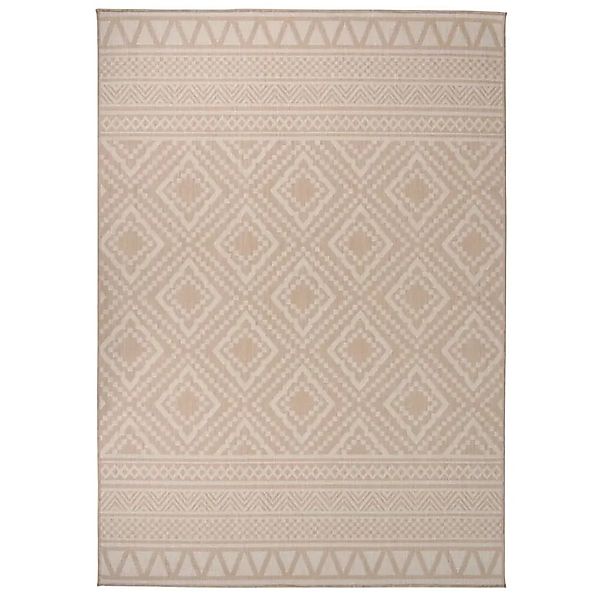 vidaXL Outdoor-Teppich Flachgewebe 120x170 cm Braun Gestreift 340865 günstig online kaufen