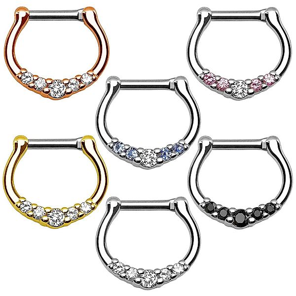 Taffstyle Nasenpiercing Piercing Ring Schild Clicker günstig online kaufen