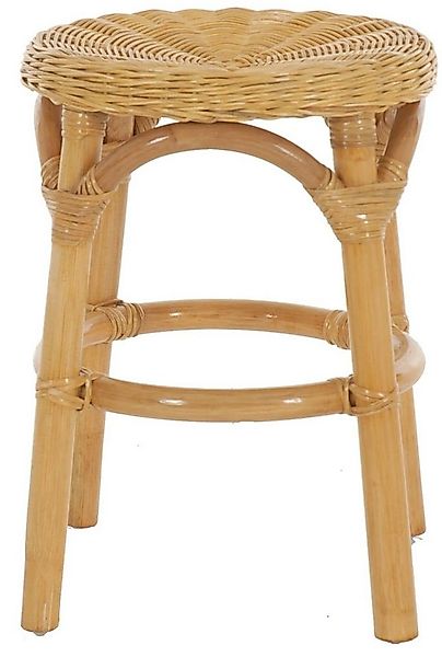 Krines Home Badhocker Hocker aus natürlichem Rattan Rattanhocker Beistell-H günstig online kaufen