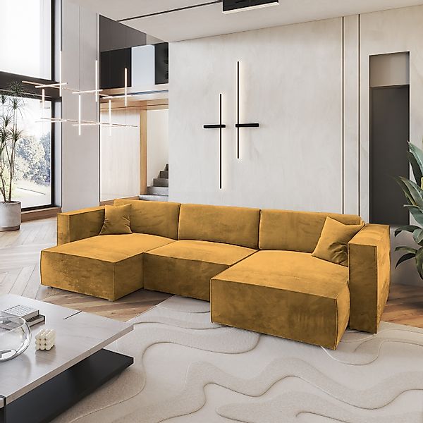 Masseno Ecksofa SARMO mit Schlaffunktion U-Form, günstig online kaufen