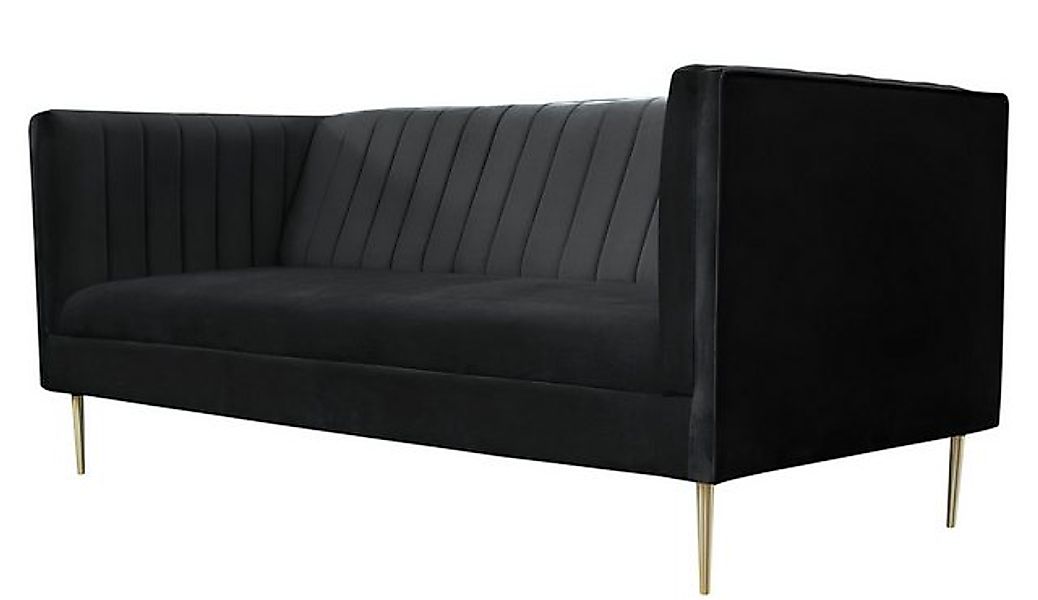 Xlmoebel Sofa Neues Wohnzimmer-Design-Sofa in Schwarz mit drei Sitzplätzen günstig online kaufen