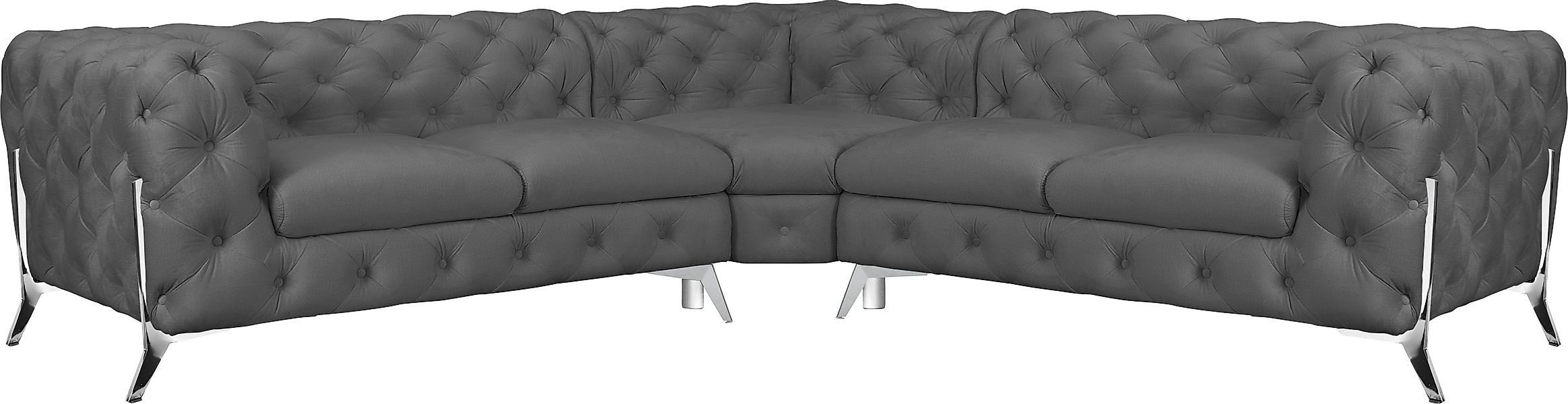 Home affaire Chesterfield-Sofa »Amaury L-Form« Chesterfield-Optik, Breite/T günstig online kaufen