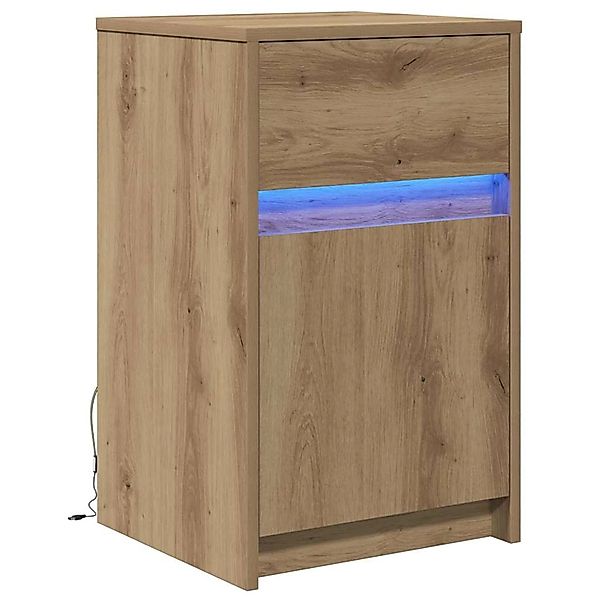 vidaXL LED Nachttisch Artisan-Eiche 38 x 34 x 61 cm Holzwerkstoff 874145 günstig online kaufen