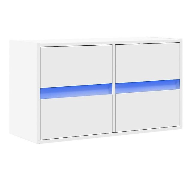 vidaXL TV-Wand TV-Wandschrank mit LED-Beleuchtung Weiß 80x31x45 cm, (1-St) günstig online kaufen