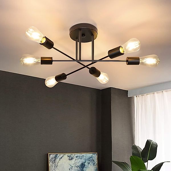ZMH Deckenleuchte Deckenlampe Vintage Wohnzimmer E27, günstig online kaufen