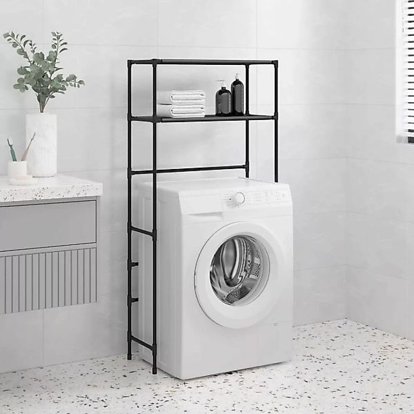 Vidaxl Waschmaschinenregal 2 Ebenen Schwarz 69x28x143 Cm Eisen günstig online kaufen