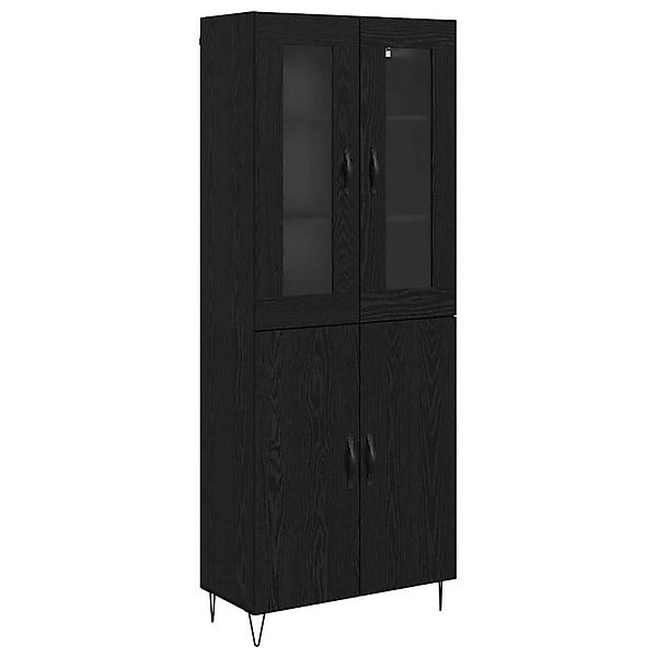 vidaXL Highboard Weiß und Schwarz Eiche 69,5 x 34 x 180 cm 3402710 günstig online kaufen
