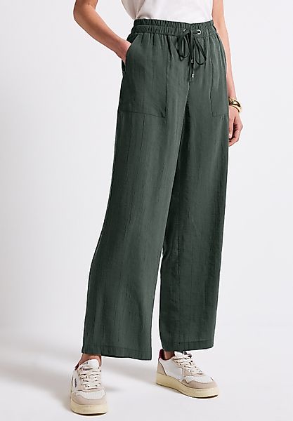 STREET ONE Stoffhose mit Crinkle-Struktur, Wide günstig online kaufen