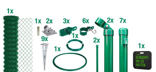 Alberts Maschendrahtzaun, (Set), Höhe: 80-200cm, Gesamtlänge: günstig online kaufen