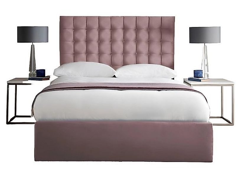 Xlmoebel Bett Neu Pink Luxus Samt Textil Doppelbett Chesterfield mit (Chest günstig online kaufen