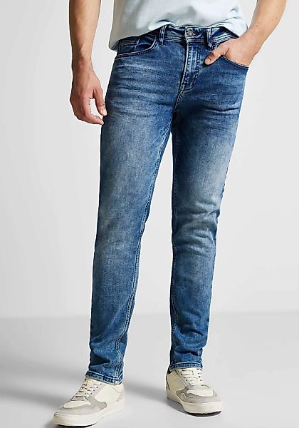 STREET ONE MEN Regular-fit-Jeans, mit cooler Used-Optik günstig online kaufen