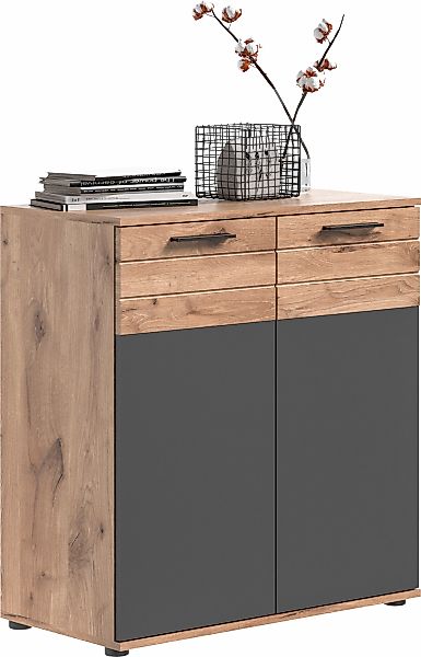 Home affaire Sideboard "Riga, Breite 90 cm, 2 Türen mit Softclose, 4 Einleg günstig online kaufen