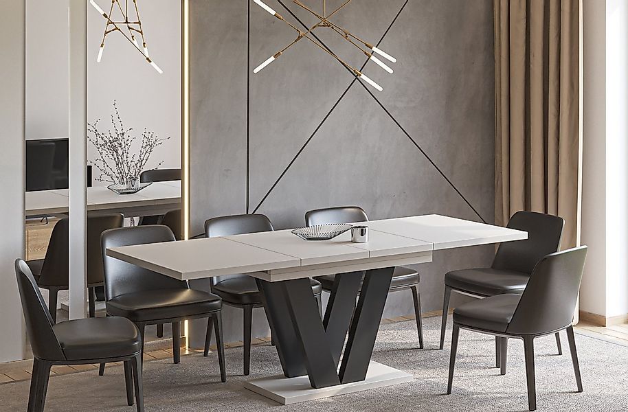 Endo-Moebel Esstisch Lara Esstisch 130–210cm ausziehbar für 8 Personen Tisc günstig online kaufen