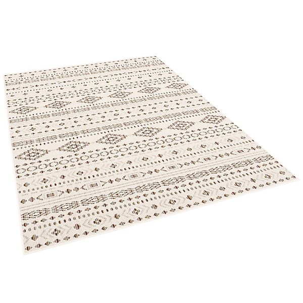 Pergamon In & Outdoor Teppich Flachgewebe Campus Ethno Beige Bunt 80x150cm günstig online kaufen