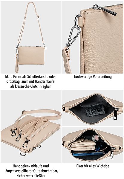 Caspar Clutch Kleine Leder Clutch Damen günstig online kaufen