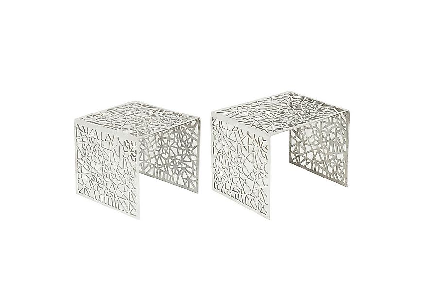 riess-ambiente Couchtisch ABSTRACT 49cm silber (Set, 2-St), Wohnzimmer · Me günstig online kaufen