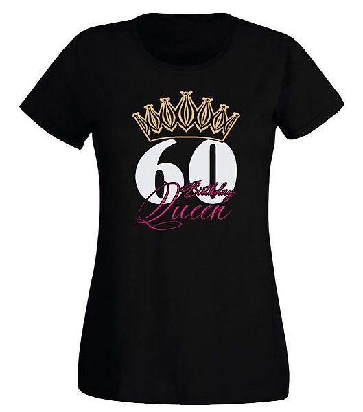 G-graphics T-Shirt 60 – Birthday Queen Slim-fit Damen T-Shirt mit Motiv zum günstig online kaufen