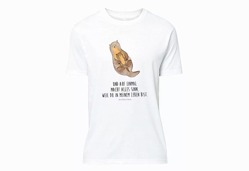 Mr. & Mrs. Panda T-Shirt Otter mit Kind - Weiß - Geschenk, Geburt, Shirt, N günstig online kaufen