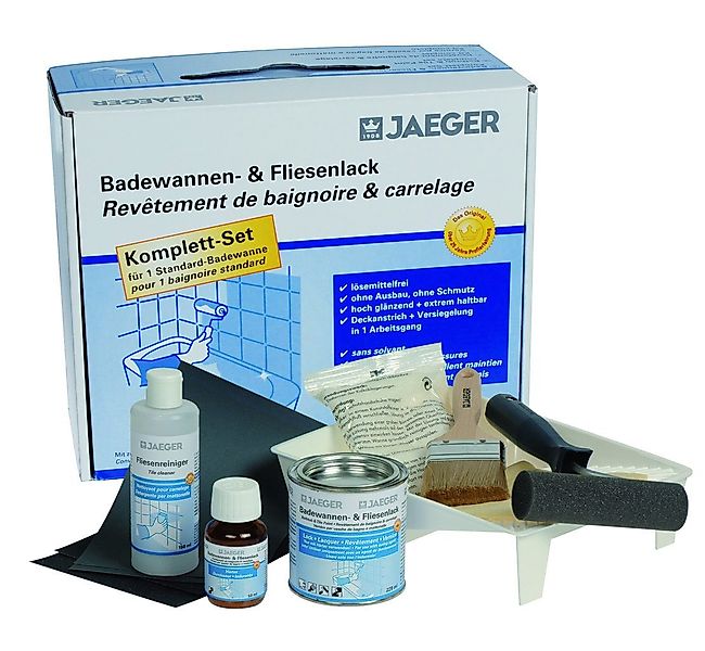 Jaegerlacke Lack 887 Badenwannenlack Fliesenlack 2K-Komplettset günstig online kaufen