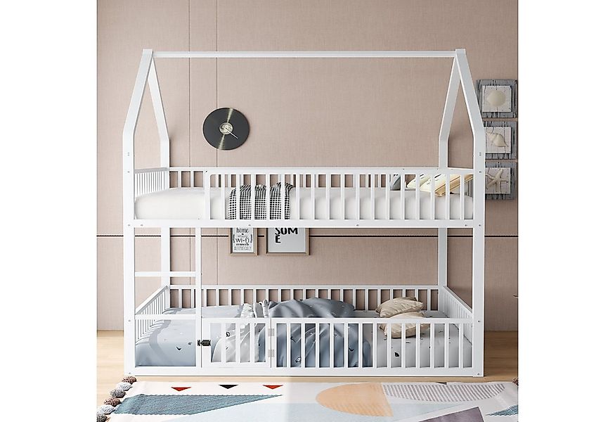 KLAM HOME Kinderbett Kinder-Etagenbett 90*200, Metall-Doppelbett, Kinder-Fa günstig online kaufen