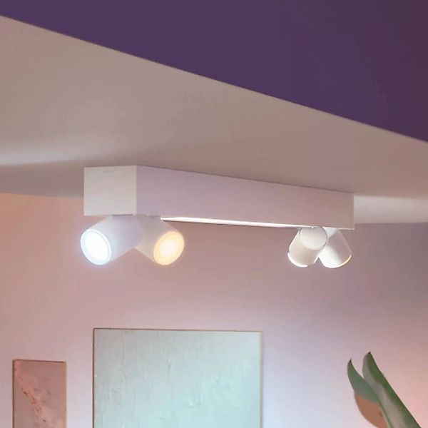 Philips Hue LED-Deckenspot Centris, weiß, 4-flammig, RGB CCT günstig online kaufen