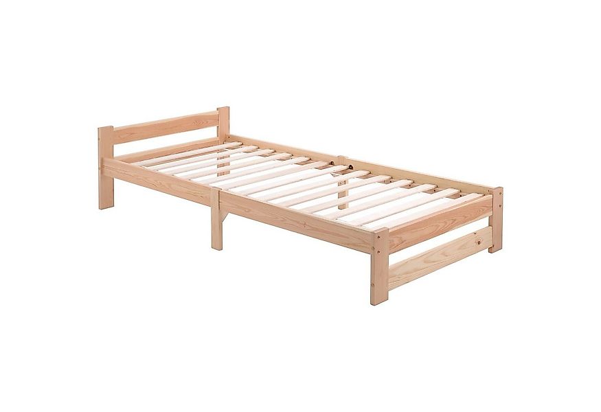 JOIVI Bettgestell Massivholzbett, Futonbett aus Massivholz, Kinderbett (mit günstig online kaufen