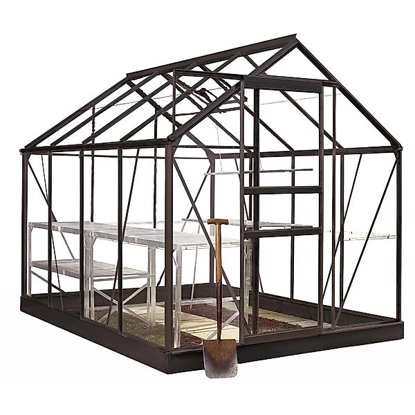 Halls Gewächshaus Popular 86 Schwarz 5 m² günstig online kaufen