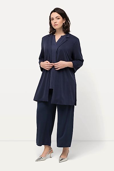 Ulla Popken Sommerjacke Jersey-Blazer Reverskragen 3/4-Arm günstig online kaufen