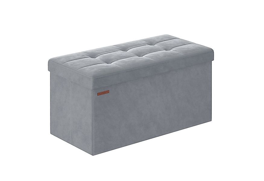 SONGMICS Sitzhocker Aufbewahrungshocker, Samtige, klappbare Sitztruhe (76/1 günstig online kaufen