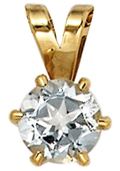 JOBO Kettenanhänger Anhänger mit Aquamarin, 585 Gold günstig online kaufen