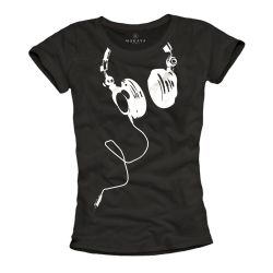MAKAYA T-Shirt Kurzarm Damen Top Musik günstig online kaufen