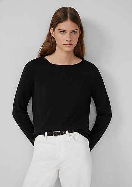 s.Oliver Strickpullover Weicher Feinstrickpullover mit Rollkanten günstig online kaufen