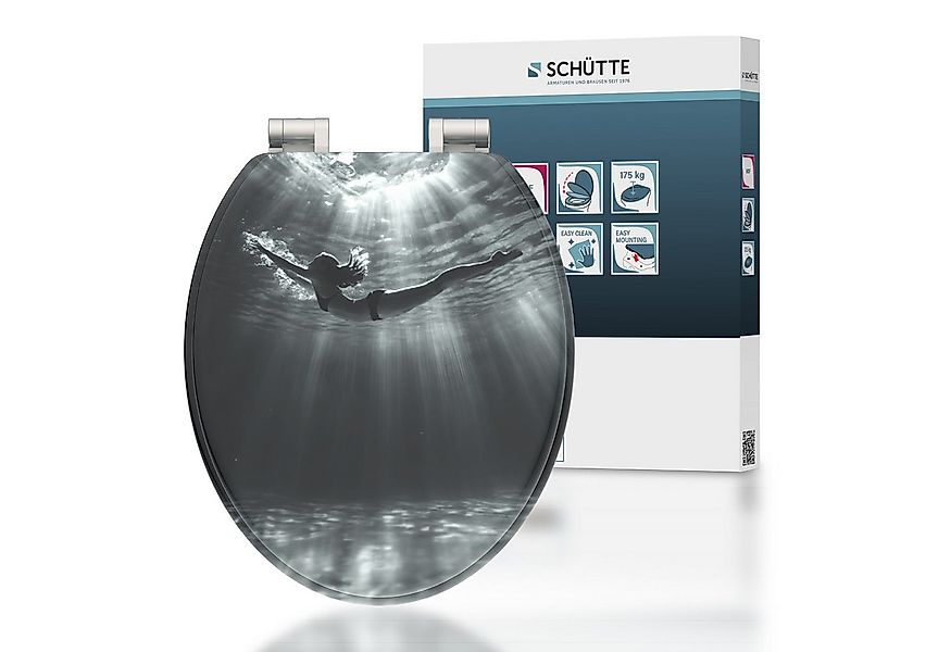 Schütte WC-Sitz DEEP DIVE, aus MDF mit Absenkautomatik, kratzfest und bruch günstig online kaufen