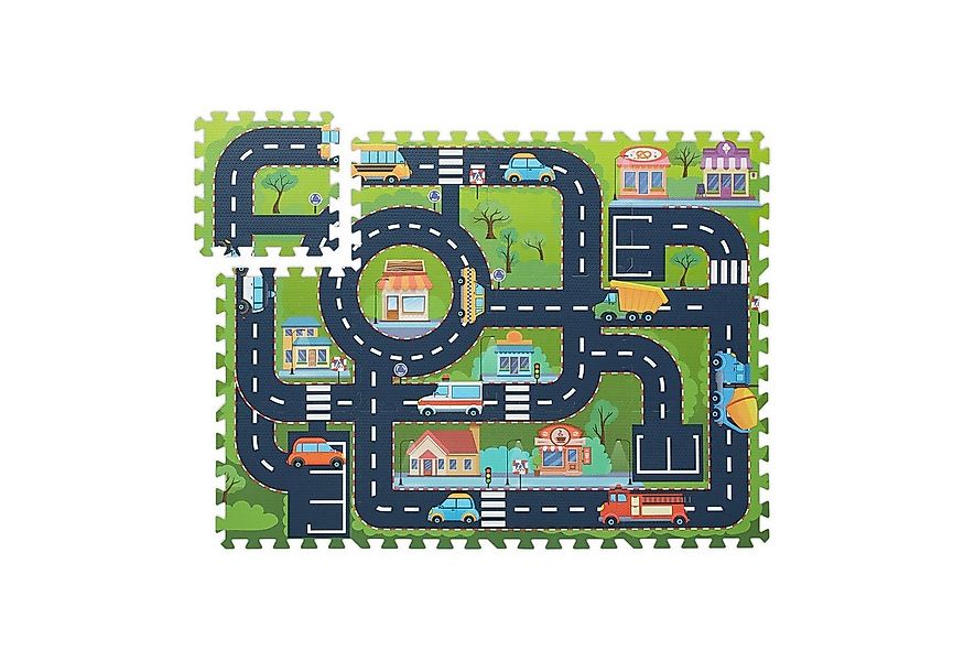 relaxdays Spielmatte Puzzlematte Straße günstig online kaufen